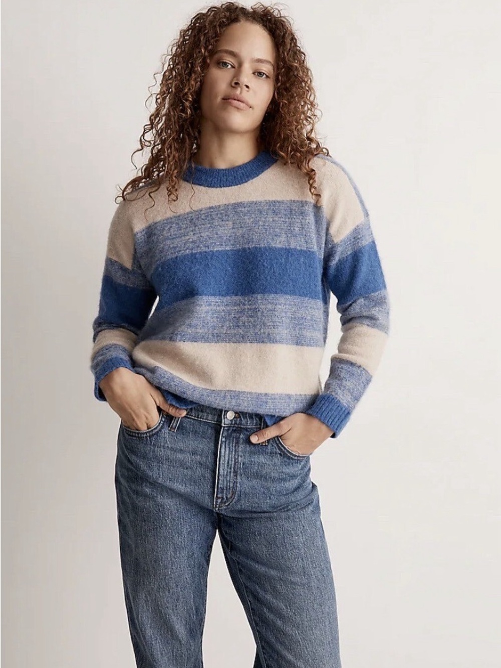Madewell Space-Dyed Otis Pullover Sweater size medium